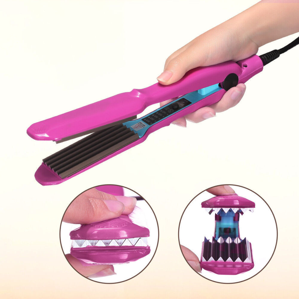 Hair Curler Crimper Crimping Wave Titanium Alloy Plate Waver